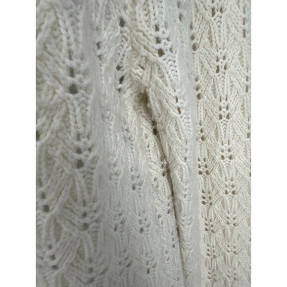 Madewell Pointelle Stitch Mix Mock Neck Long Sleeve Sweater Size M - Picture 5 of 10